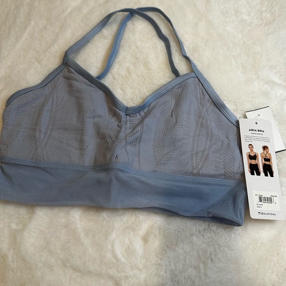 ALO Yoga Light Blue Sports Bra